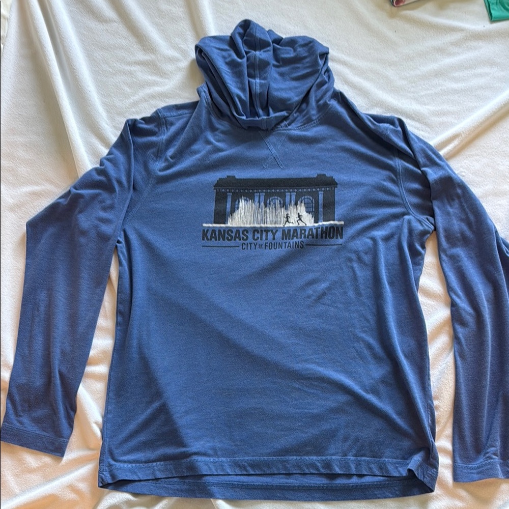 Blue Kansas City Marathon T-Shirt Hoodie